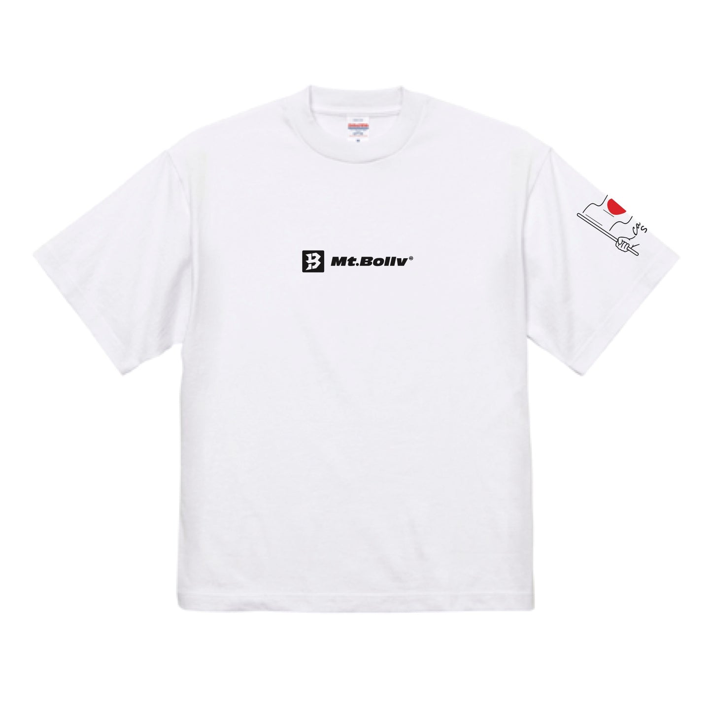 Mt.Bollv_BN_White 7.1オンス オープンエンド ラギッド Tshirt
