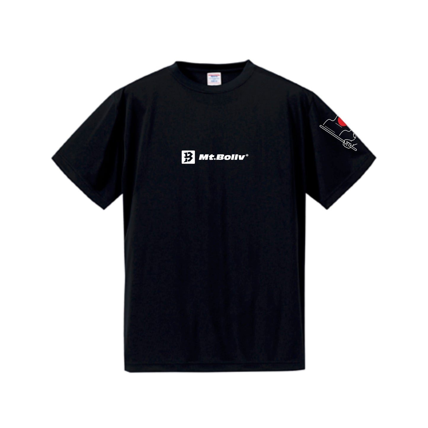 Mt.Bollv_BOY_Black 4.7オンス ドライシルキータッチ Tshirt