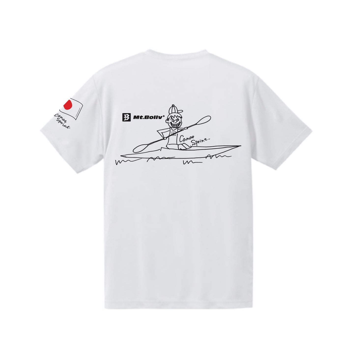 Mt.Bollv_BOY_White 4.7オンス ドライシルキータッチ Tshirt