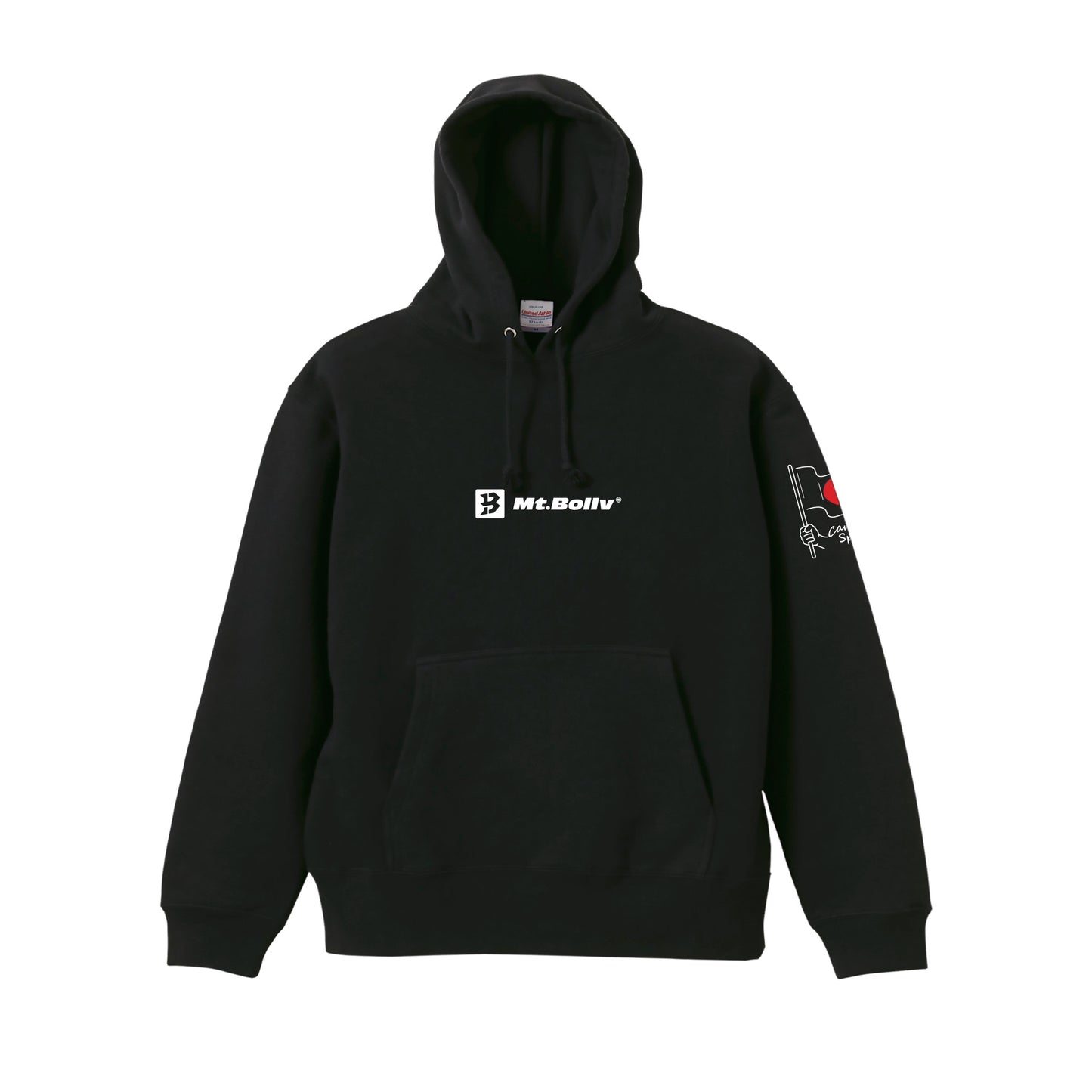 Mt.Bollv_BOY_Black 10.0oz スウェット パーカ(裏パイル)