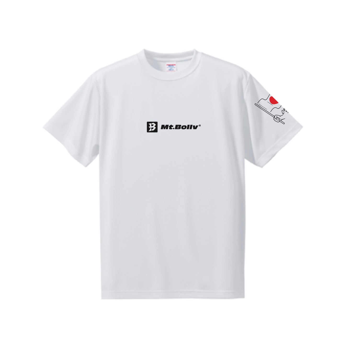 Mt.Bollv_BOY_White 4.7オンス ドライシルキータッチ Tshirt