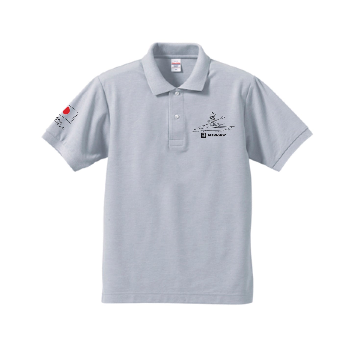 Mt.Bollv_BOY_Mix Gray 6.0オンス ヘヴィーウェイト コットン POLO