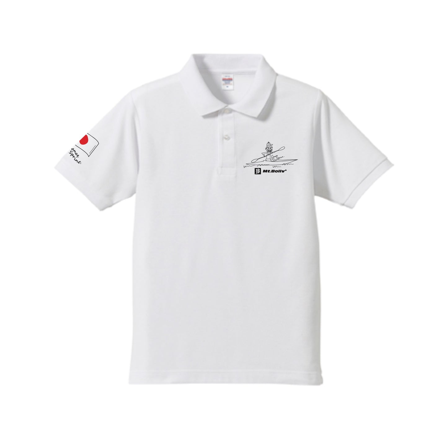 Mt.Bollv_BOY_White 6.0オンス ヘヴィーウェイト コットン POLO