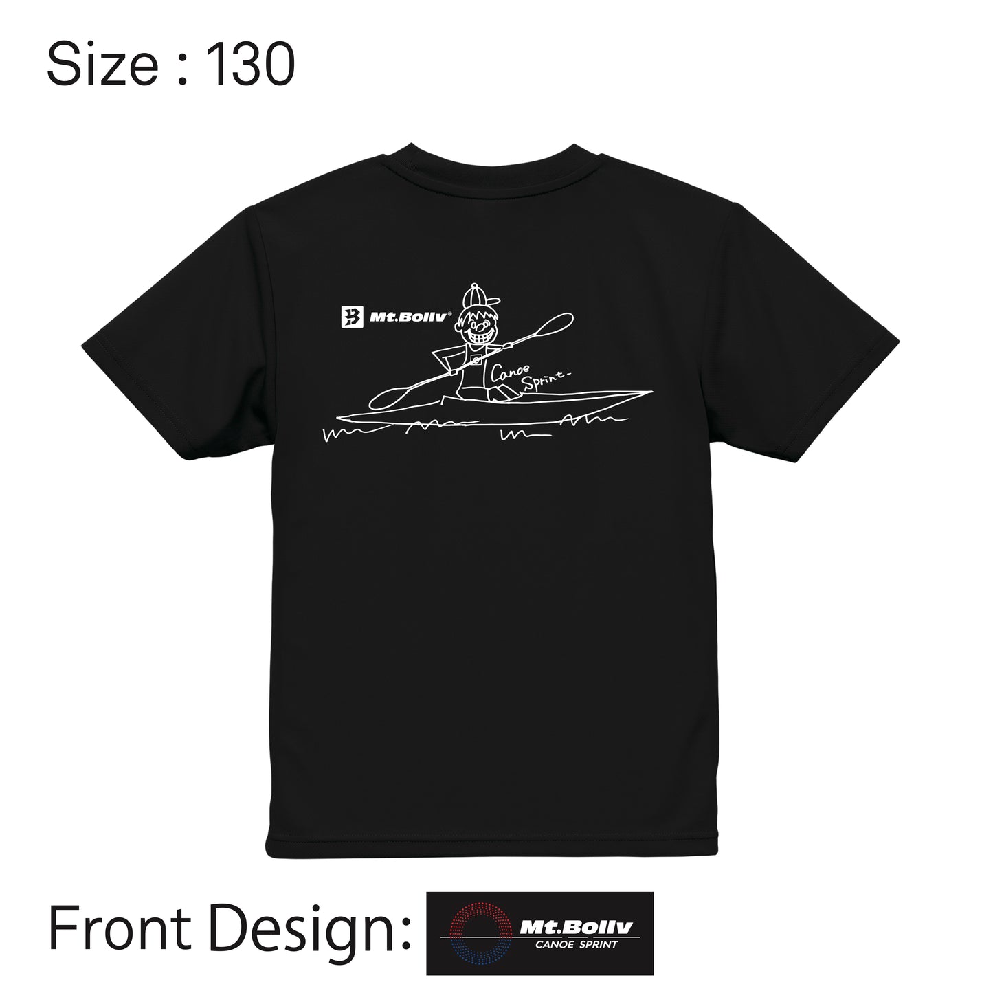 CJ-6_Mt.Bollv_ドライTシャツJr BOY ブラック / 130