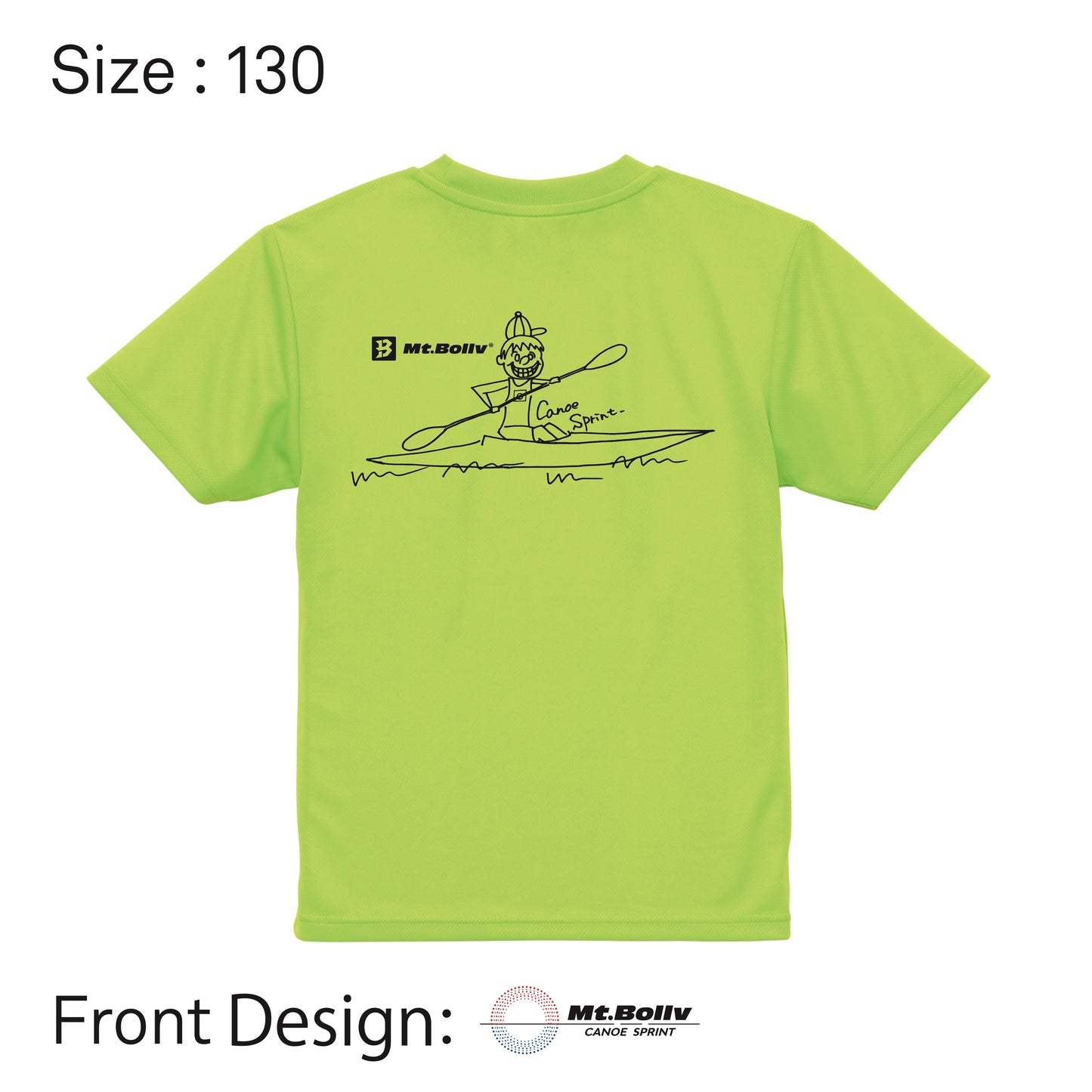 CJ-10_Mt.Bollv_ドライTシャツJr BOY 蛍光イエロー / 130