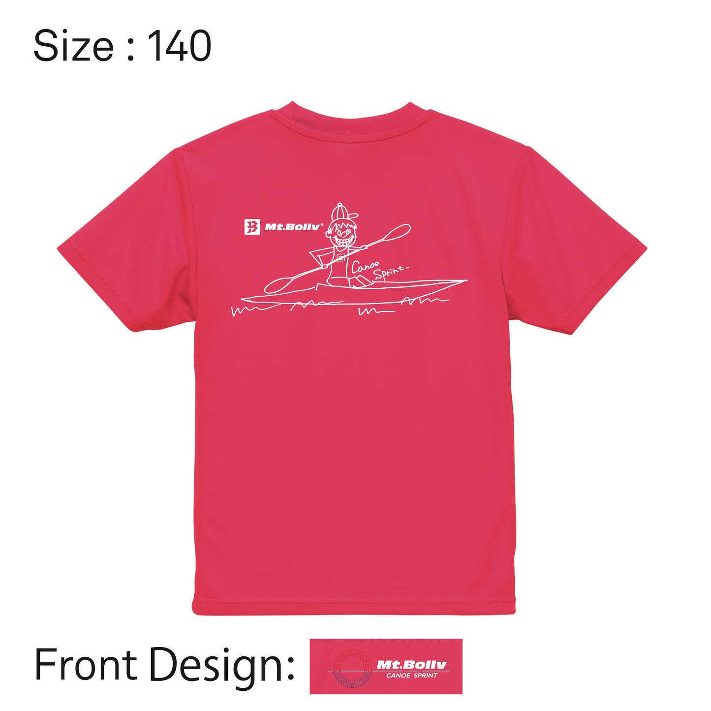 CJ-15_Mt.Bollv_ドライTシャツJr BOY 蛍光ピンク / 140